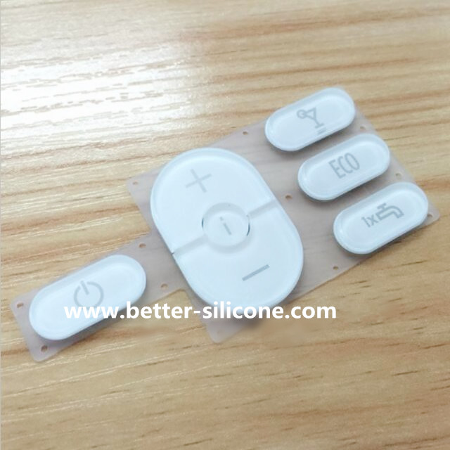 Silicone Rubber Keypad with Plastic Key Cover