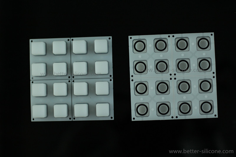 Transparent Translucent Silicone Backlight Keypad 4x4 keys