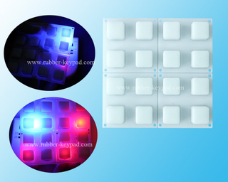 Transparent Translucent Silicone Backlight Keypad 4x4 keys