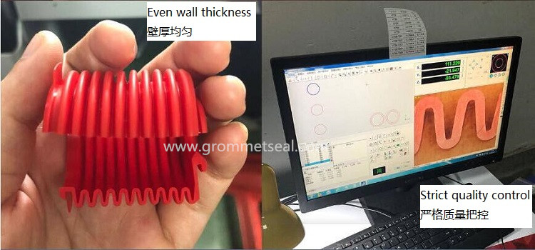 compression molded rubber bellow 