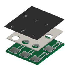 structure metal dome keypads