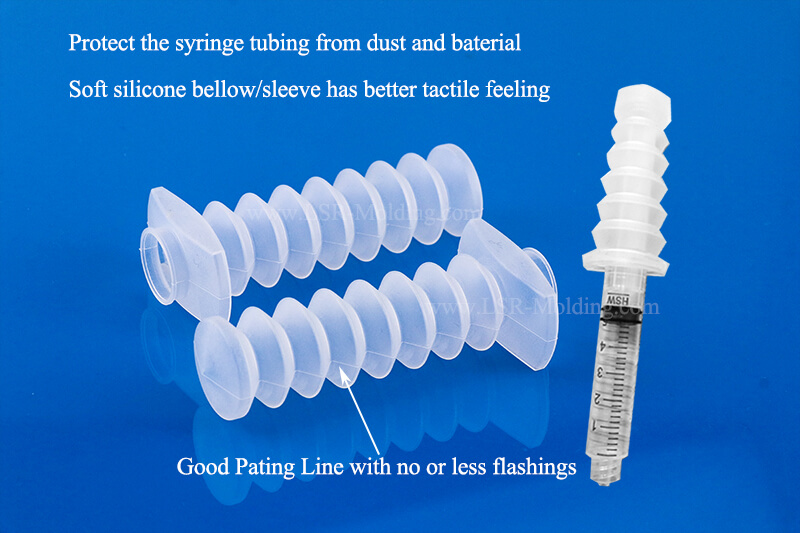 Custom Silicone Compression Molding Sleeve Rubber Bellow for Pipe