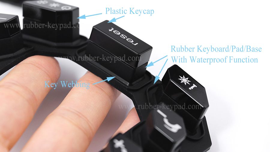 P+R Plastic Rubber Keyboard With Key Web Design
