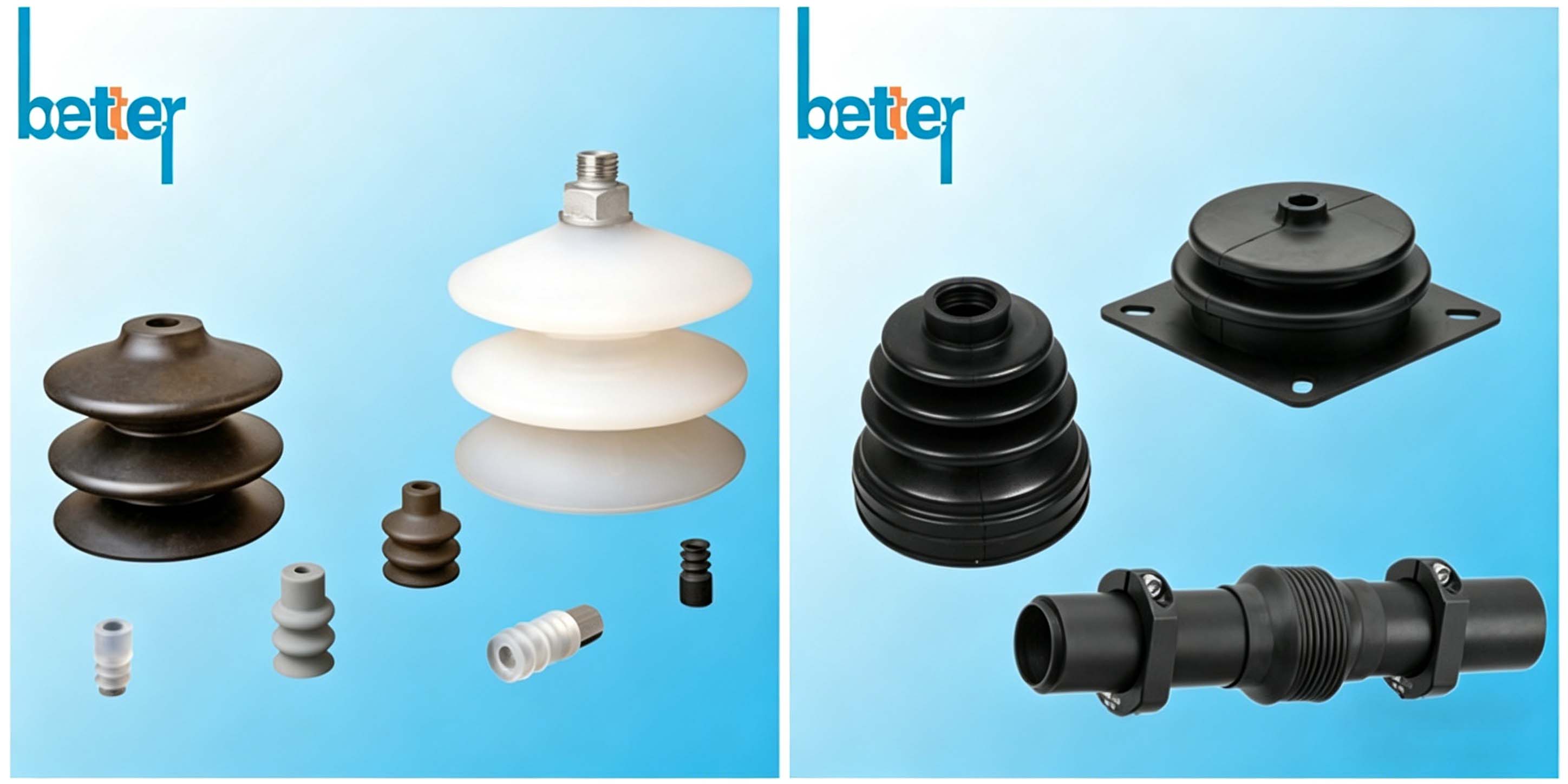 Silicone rubber bellows, also known as Rubber Convoluted Boots, Rubber Expansion Joints, or Rubber Corrugated Pipes.jpg