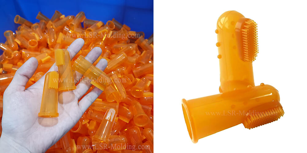 Silicone infant toothbrush by LSR Injection Mold