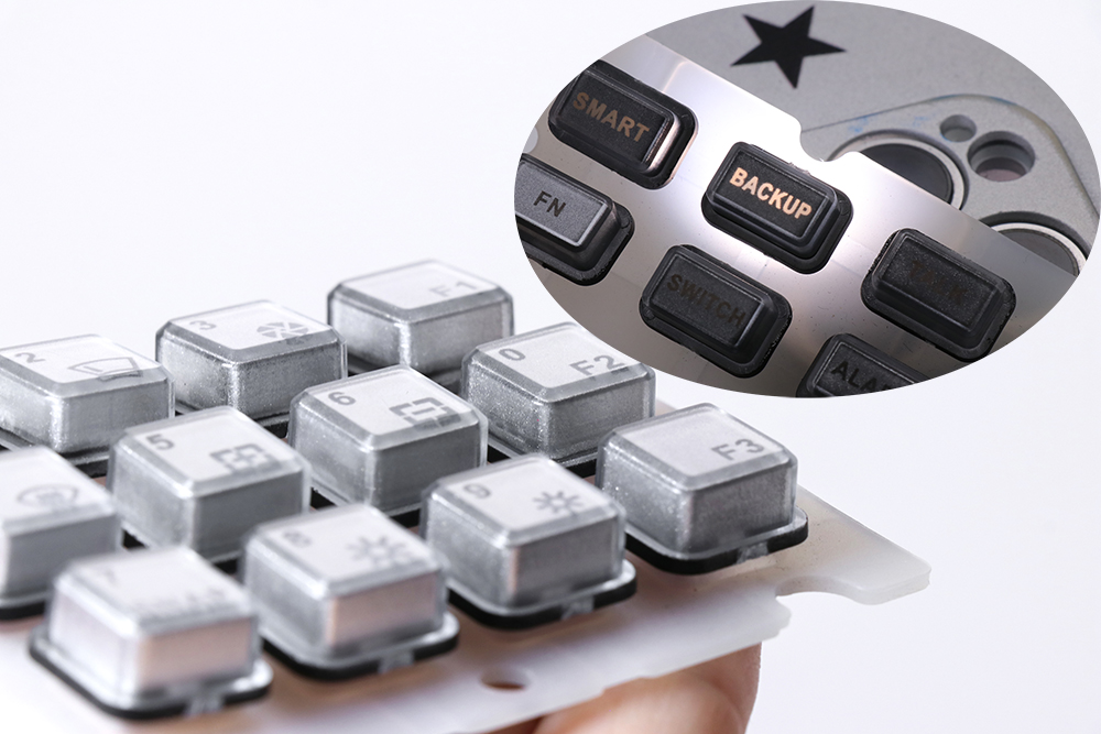 silver effect backlight keycap